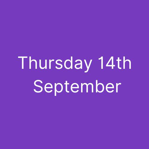 Thursday 14th September