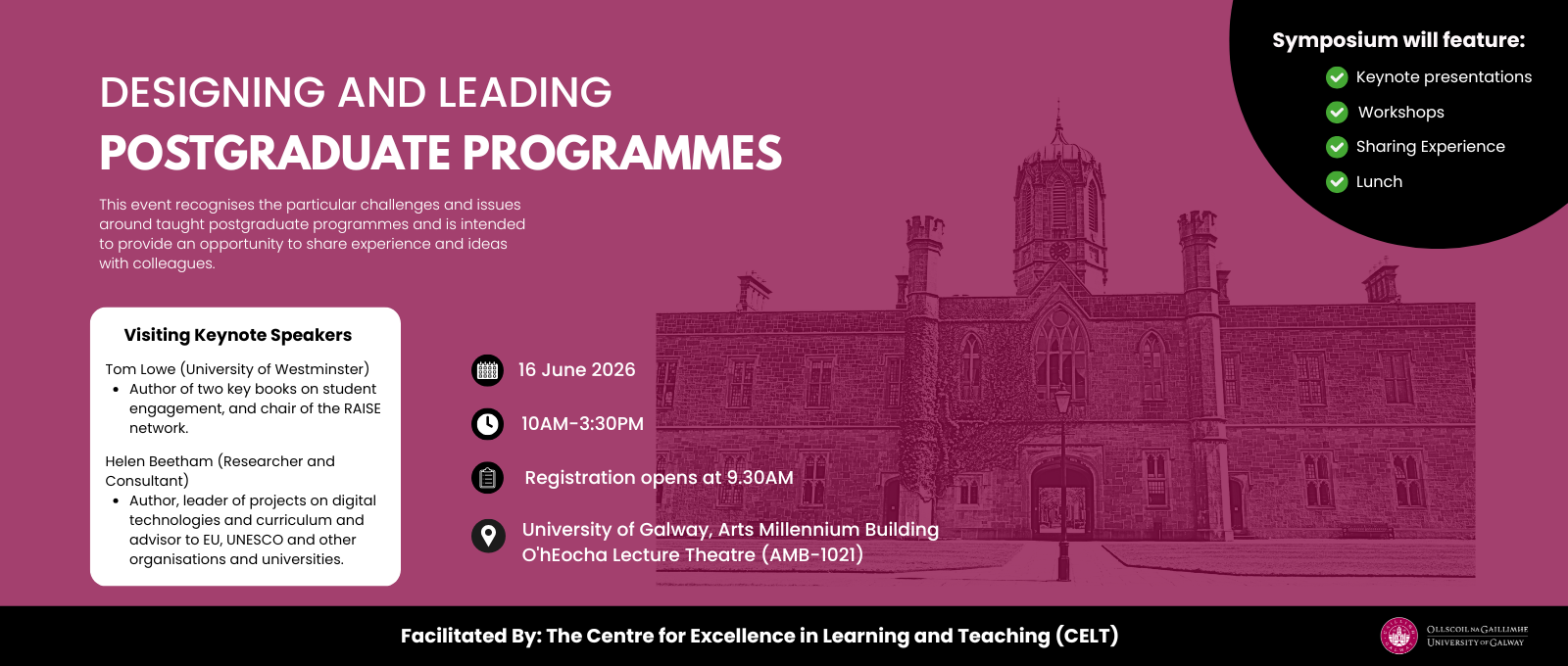 CELT Teaching & Learning Symposium, Tuesday, 16th June 2026