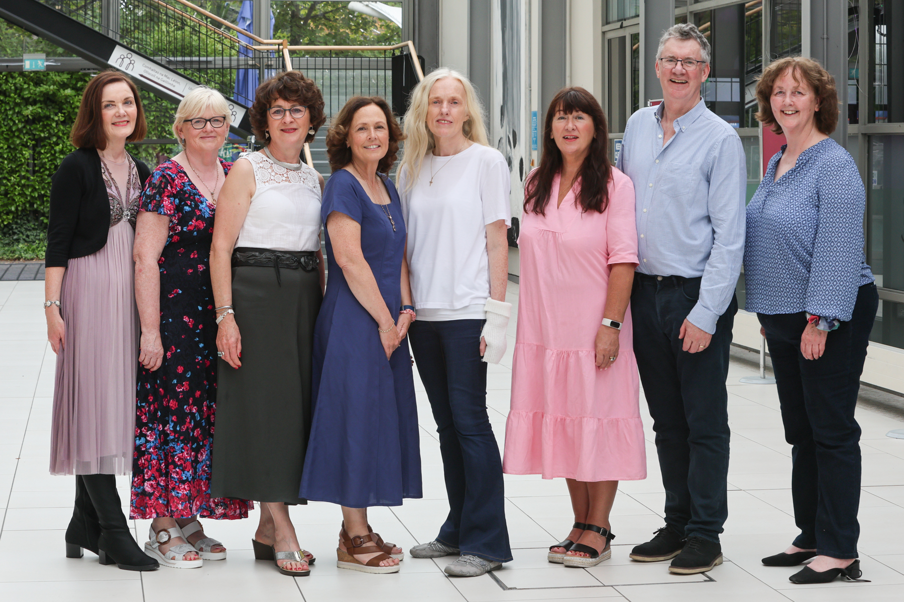 Marina Hennelly, Carmel Kilcoyne, Mary Daly, Orla Francis, Jennifer Deane, Rosemarie Corrigan, Michael Treacy and Sally Reddington