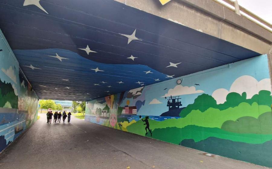 N6 Underpass with commissioned mural