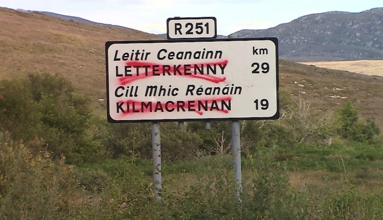Irish language abused on public signs