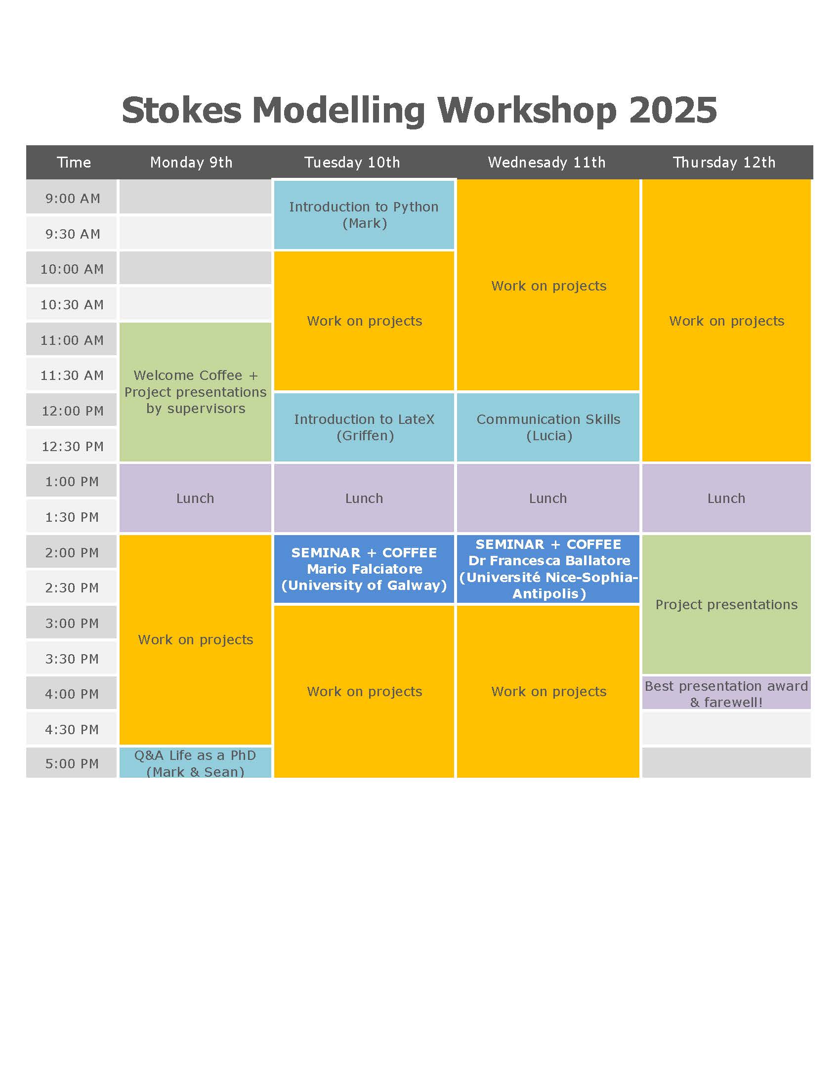 Schedule