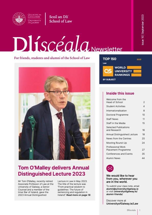 Dlíscéala 2023 newsletter cover