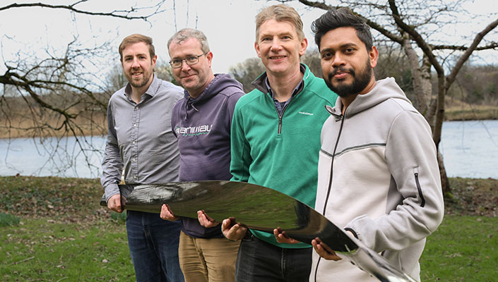 (L-R) Dr William Finnegan, James McHale, Ciar&aacute;n Kennedy & Tenis Ranjan