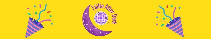 yellow banner with event name