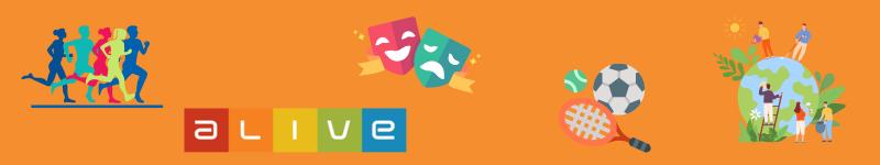 Colourful image with event name