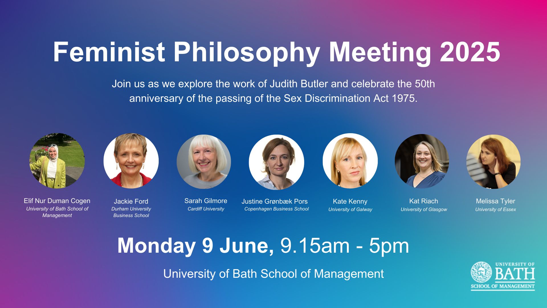 Feminist Philosophy Meeting 2025: Celebrating 50 Years of the Sex Discrimination Act