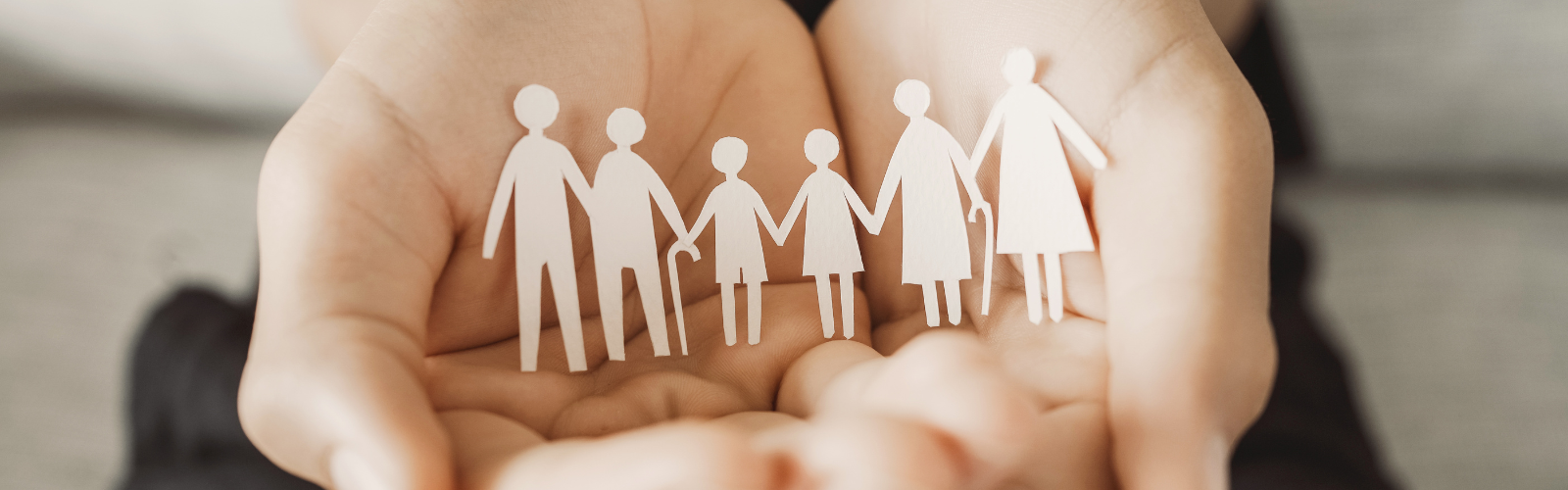 Picture of hands with a family