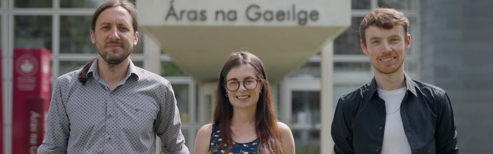 Photo of three new Irish language lecturers