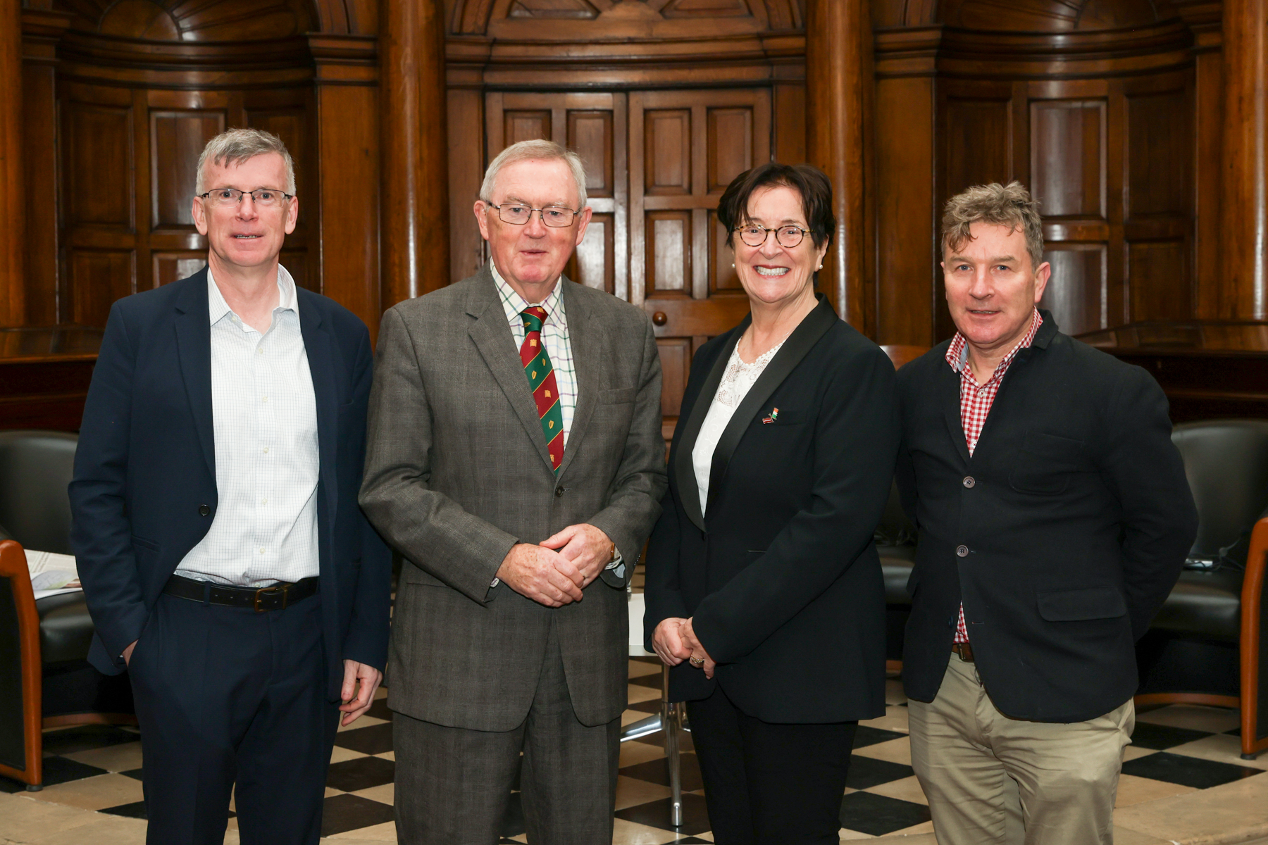 Alan Ahearne, Sean O'Rourke, Harry McGee and Marie Louise O'Donnell