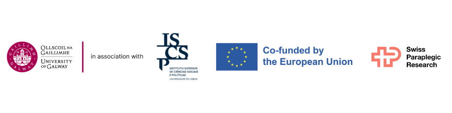 banner of logos for each partner in the PREPARED project. From left to right, University of Galway in association with ISCSP, the European Union and SPF