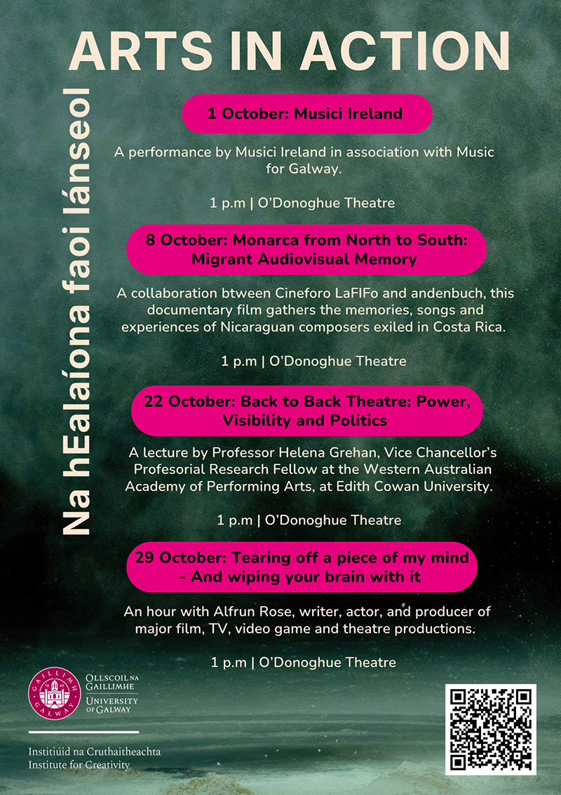 A list of events from October Arts in Action programme