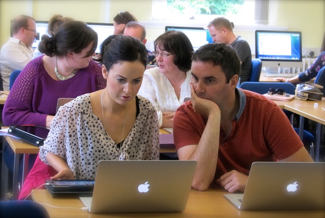 Students using laptops