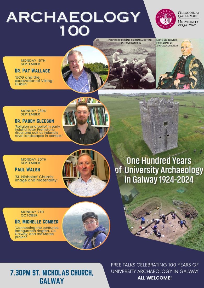 Archaeology Centenary 2024 - lecture programme poster