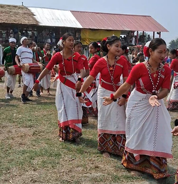 Mising folk dance, festival of Porag, Assam, India