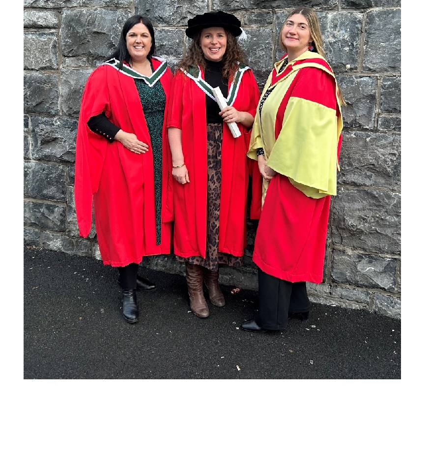 (right to left) Dr Kathy Reilly; Dr Áine Bird; Professor Frances Fahy (absent from the picture Dr Br