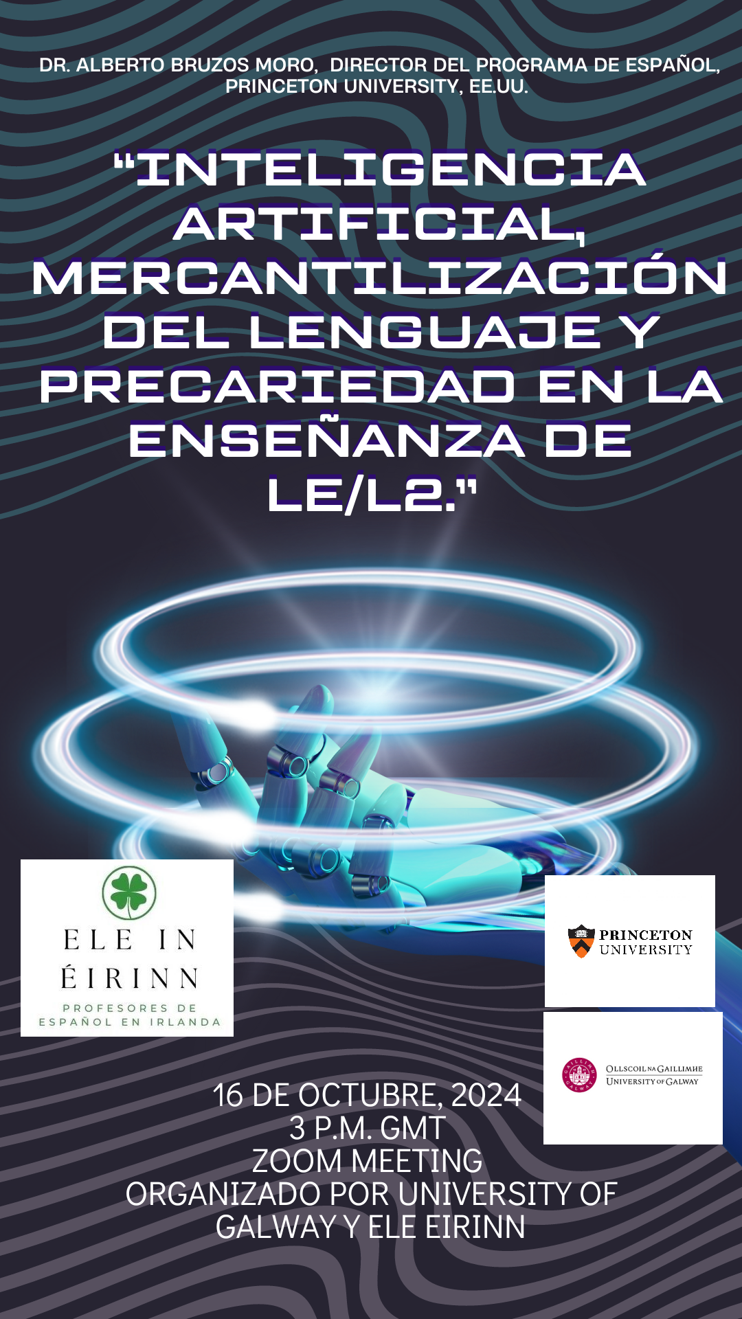 Talk by Dr Alberto Bruzos on AI, language mercantilization & precarity in foreign language teaching