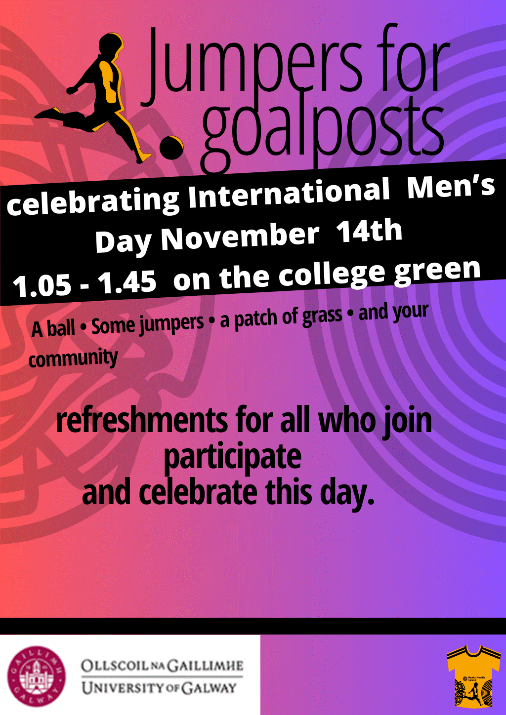 International Men's day Jumpers 4 Goal posters poster November 2023