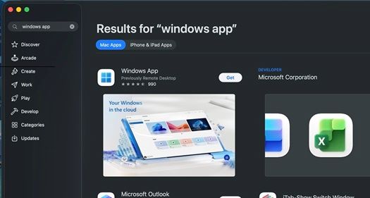 Downloading Window App for MAC