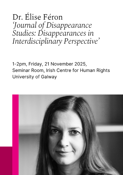 Dr. Élise Féron - ‘Journal of Disappearance Studies: Disappearances in Interdisciplinary Perspective’