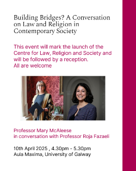 Poster for the launch of the Centre for Law, Religion and Society