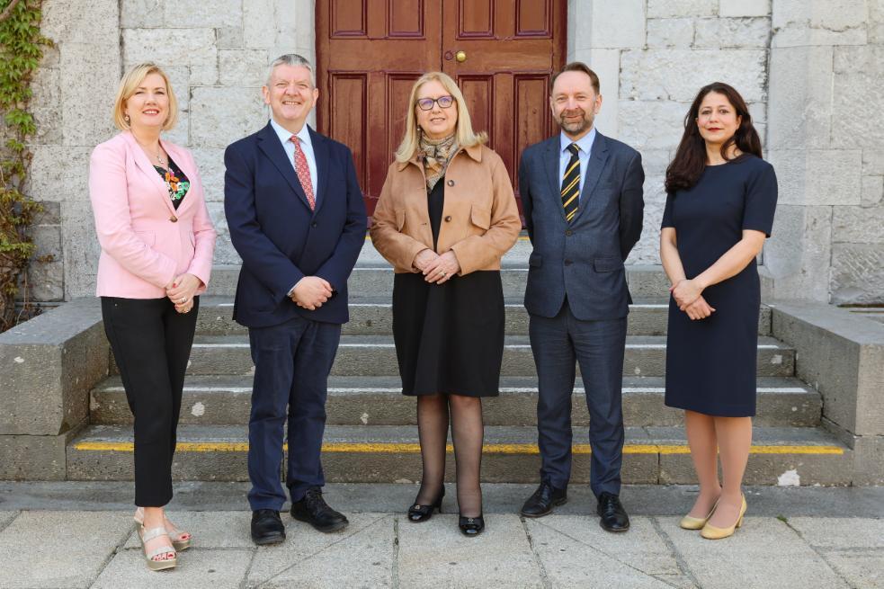 University senior managers with Prof. Fazaeli and Prof. McAleese