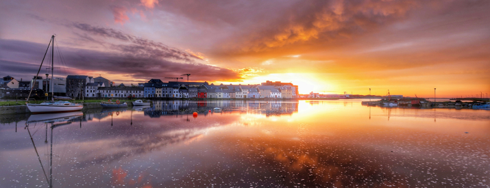 The Claddagh sunset