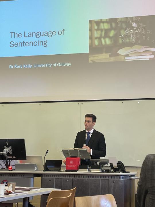 Dr Rory Kelly speaks at the Scottish Sentencing Council Research Symposium