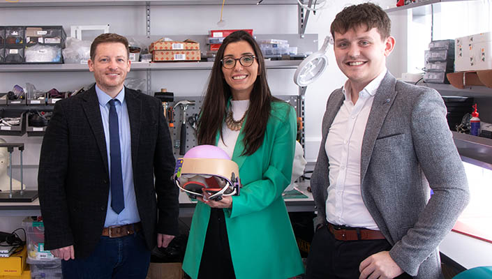 Luminate founders Professor Martin O’Halloran, Dr Barbara Oliveira and Aaron Hannon. 