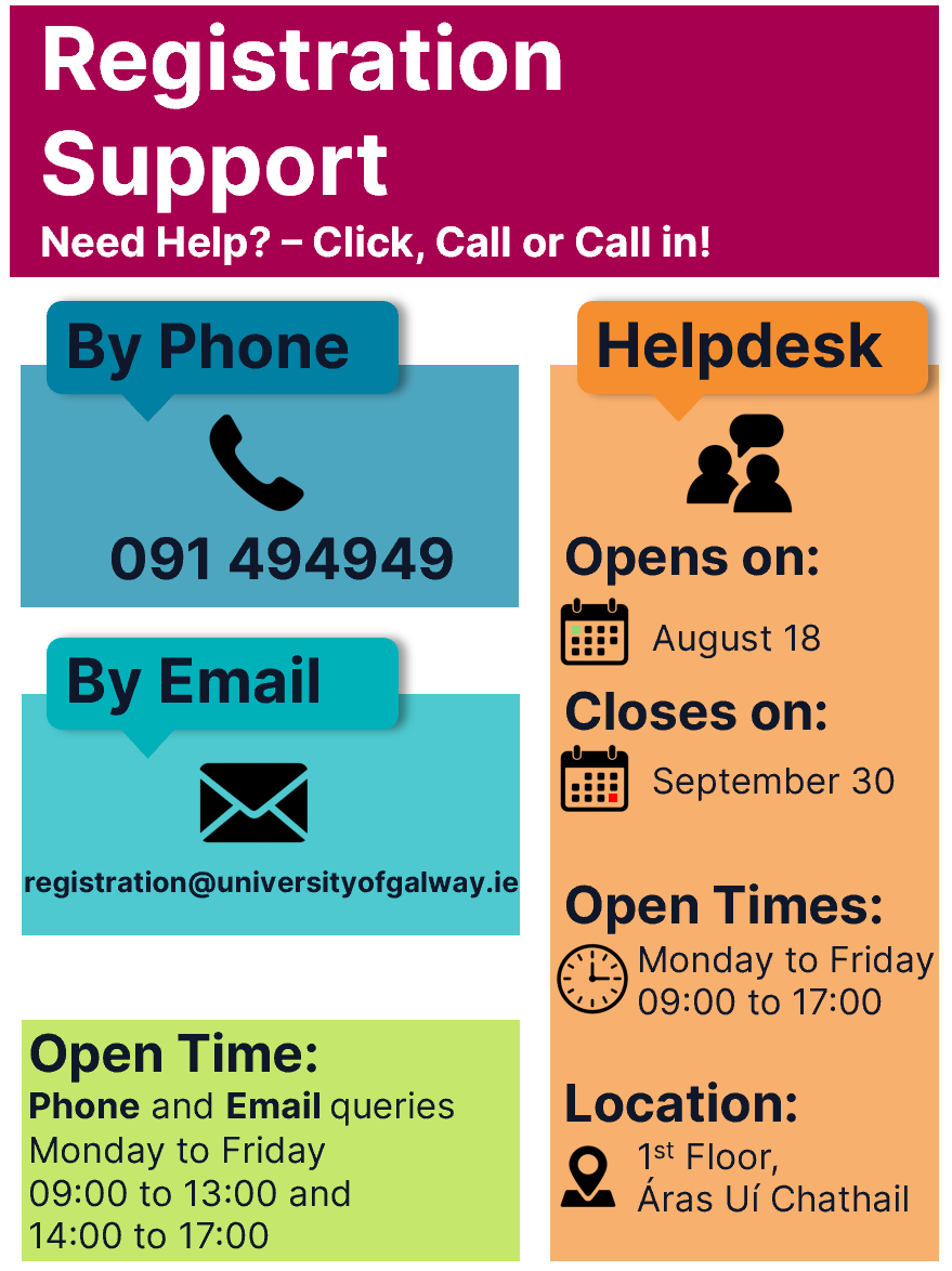 reg helpdesk opening hours