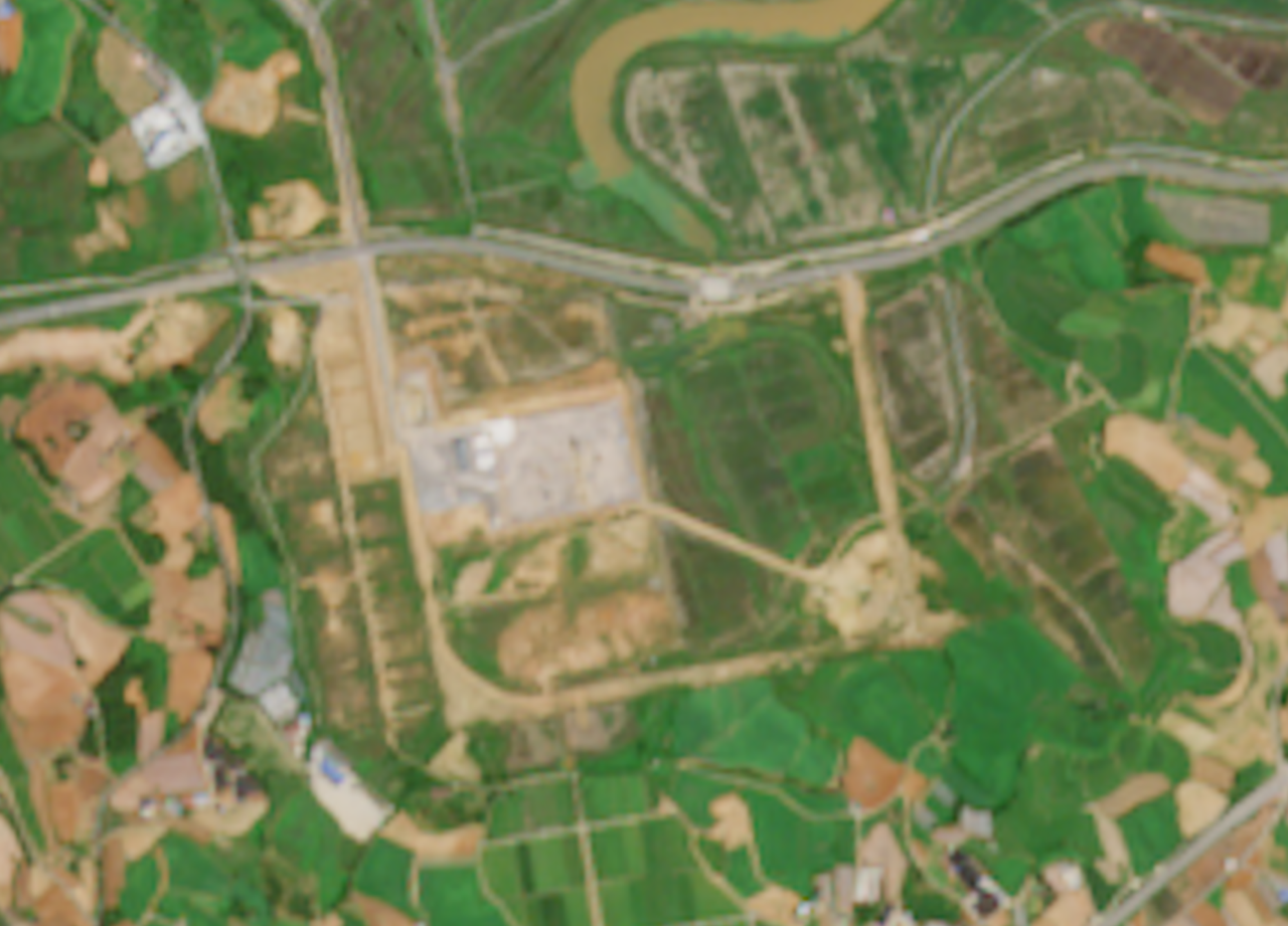 Korea National AI Data Centre construction site, Sanimyeon, Republic of Korea, courtesy Copernicus Sentinel Data (2026)