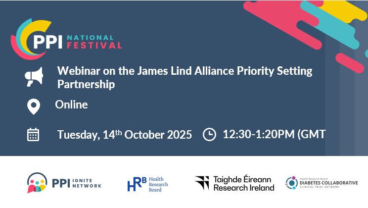 Advert for Webinar on the James Lind Priority Setting Partnership in Diabetes