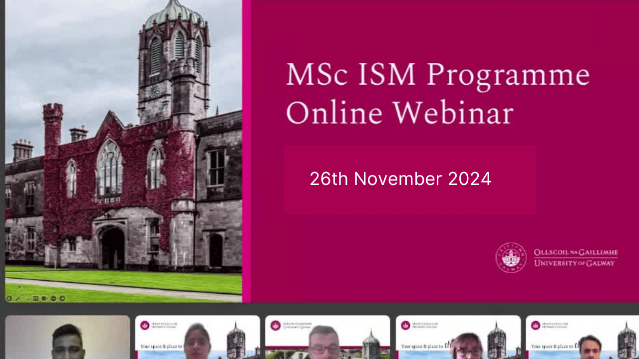 Webinar - MSc Information Systems Management - 26 November 2024