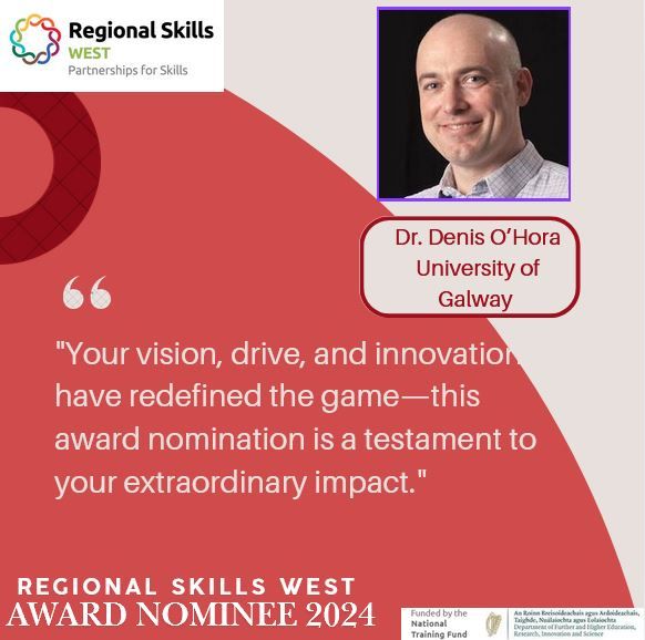 Dr Denis O'Hora nominated for Regional Skills award