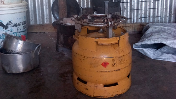Liquefied petroleum gas charcoal stove. Photo: Ryan Institute, NUI Galway