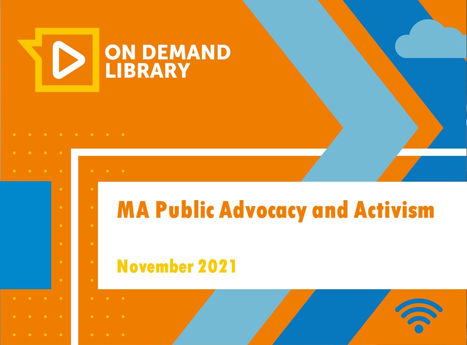 MA Public Advocacy and Activism